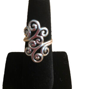 Sterling Silver 1” Long Filigree Ring